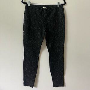 Joie Women's High Rise Elastic Waist Black / Gray Abstract Print Leggings Size L